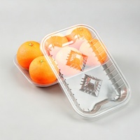 Groothandel 6 stuks transparante PET model 601 0,3 mm dikke fruitverpakkingen wegwerp plastic productenbak supermarkt vers