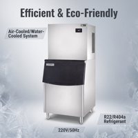Machine à glaçons commerciale en forme de flocons de neige, machine à glaçons professionnelle en acier inoxydable pour bar et restaurant