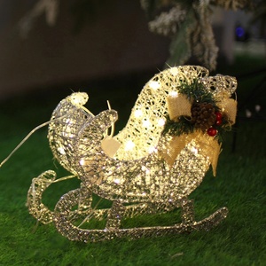 Manches de renne argent or, grande taille, décoration 3d, éclairage led extérieur, pour fêtes de noël, fantaisie - Product Image 3