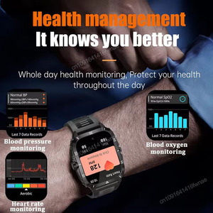 Reloj inteligente resistente KT71 de 0.96 pulgadas con pantalla cuadrada TFT, reloj inteligente deportivo a prueba de agua con llamadas y seguimiento de actividad física para Android iOS - Product Image 3
