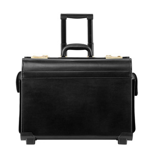 Maleta de Viaje Rígida de Cuero Genuino de 16 Pulgadas con Cierre de Hebilla para Azafatas y Abogados - Product Image 3