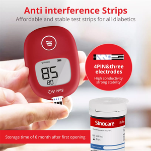Safe AQ Smart Blood <strong>Glucose</strong> <strong>Meter</strong> test Strips <strong>Sinocare</strong> - Product Image 3