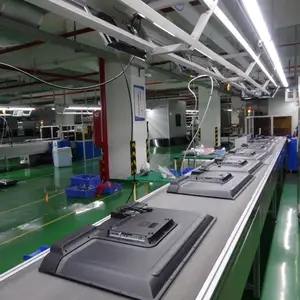 Disesuaikan LCD TV Aluminium Rantai Kecepatan Peralatan Conveyor Assembly Line