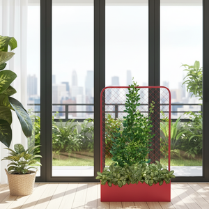 Vente directe usine : Treillis de jardinage en grille de fer minimaliste intégré avec structure d'escalade et jardinière pour balcons et espaces extérieurs - Product Image 3
