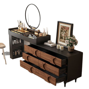 <span class=keywords><strong>Commode</strong></span> de rangement moderne extensible et réversible avec bureau, configuration interchangeable gauche ou droite, meubles de chambre à coucher - Product Image 6