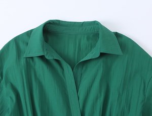 SHENZHU <span class=keywords><strong>Abito</strong></span> da donna estivo 2026 nuovo alla moda semplice versatile <span class=keywords><strong>verde</strong></span> con colletto a maniche lunghe 2417240 - Product Image 3