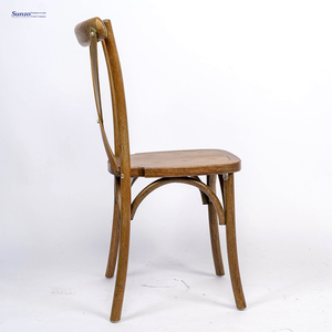 Silla <span class=keywords><strong>de</strong></span> Madera Maciza Resistente con Respaldo Cruzado, Soporta 250 kg, Apilable, para Interiores/Exteriores, para Hostelería Comercial, <span class=keywords><strong>Alquiler</strong></span> <span class=keywords><strong>de</strong></span> Servicios <span class=keywords><strong>de</strong></span> Catering - Product Image 2