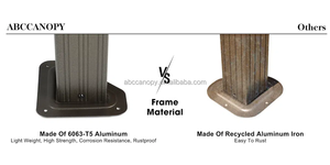 ABCCANOPY Alu Gartenpavillon 3x3 m Luxus Pavillon Hardtop Festes Dach Partyzelt Gazebo <span class=keywords><strong>Abri</strong></span> <span class=keywords><strong>De</strong></span> <span class=keywords><strong>jardin</strong></span> En Métal Pérgola - Product Image 2