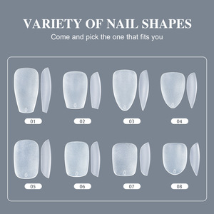 150 faux ongles en <span class=keywords><strong>gel</strong></span> UV pressés, forme cercueil, finition mate givrée, couverture complète, capsules d'<span class=keywords><strong>extension</strong></span>, outils de manucure, design pour les doigts - Product Image 6