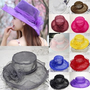 Chapeau à bords larges pour femme, robe d'été à motif Floral, style fête d'église, mariage, vacances, chapeau Vintage, mode - Product Image 2