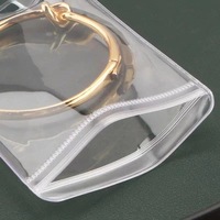 Sac de rangement pour bijoux DINGSEN en PVC transparent refermable avec fermeture éclair, anti-oxydation, multi-tailles, personnalisable, pour boucles d'oreilles, bracelets
