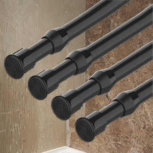 Poteaux à rideaux en métal blanc faciles à utiliser <span class=keywords><strong>extensible</strong></span> 30 50 cm tige <span class=keywords><strong>de</strong></span> tension à ressort pour armoires <span class=keywords><strong>de</strong></span> <span class=keywords><strong>salle</strong></span> <span class=keywords><strong>de</strong></span> <span class=keywords><strong>bain</strong></span> modernes - Product Image 2