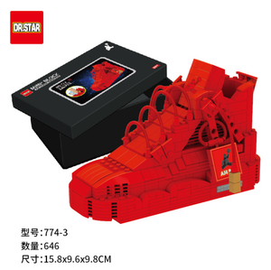 Kit membangun dan menampilkan Sneaker <span class=keywords><strong>DIY</strong></span> Mini blok bangunan sepatu basket Sneakers mainan membangun bata Set - Product Image 5