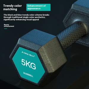 Thép Lục Giác Quả Tạ 10Kg <span class=keywords><strong>5Kg</strong></span> Cặp Nhà Tập Thể Dục Sinh Viên & Trẻ Em Cánh Tay Cơ Bắp Đào Tạo Cao Su Tráng Miễn Phí Trọng Lượng Cho Nam Giới - Product Image 5