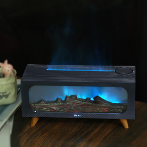 2025 nuovo <span class=keywords><strong>Design</strong></span> camino rettangolo fiamma ultrasonica 7 LED luce <span class=keywords><strong>diffusore</strong></span> di olio essenziale - Product Image 3