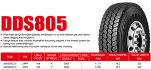 ยางรถบรรทุกขนาด 385/65R22.5 แบบไม่มียางใน เงียบ ขับขี่สบาย ทนทานต่อการสึกหรอ ระยะทางวิ่งไกล ได้รับการรับรองมาตรฐาน DOT/ECE สำหรับรถพ่วงและการเดินทางทางไกล - Product Image 6
