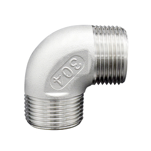 X22007ST 304 Edelstahlmaterial Außengewinde 90-Grad-Rohrfitting Winkelstück - Product Image 1