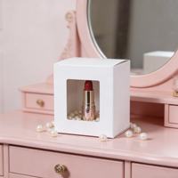 Boîtes en papier kraft blanc personnalisées avec fenêtre frontale, conçues pour l'emballage de figurines de jouets et de petits cadeaux