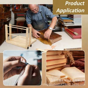 Outil de reliure de livres en bois, support de bureau réglable pour livres, fournitures artisanales - Product Image 2