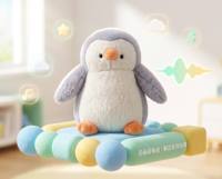 Peluche interactive intelligente IA en forme de pingouin, ultra-douce et apaisante, robot éducatif racontant des histoires pour enfants OEM/ODM