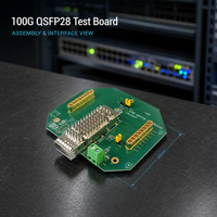 Kits de développement de cartes de test 100G QSFP28 alimentées en courant continu 3,3 V pour le test en lot en usine et l'usure des modules optiques