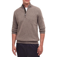 Pull en laine 100 % tricoté sur mesure pour homme, col montant zippé, décontracté, pour activités de plein air, réunions d'affaires, style semi-formel