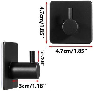 WEKIS Metal Casted Dot Decorative Wall <b>Hooks</b> Black Coat <b>Hooks</b> Bathroom <b>Towel</b> Hanger - Product Image 5