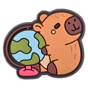 Venta al por mayor de dijes de PVC personalizados con forma de capibara para zapatos, decoraciones para calzado, regalos para niños - Product Image 3