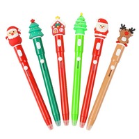 Stylo gel effaçable sensible à la chaleur O&Q, bleu noir 0,5 mm, design mignon de dessin animé pour enfants