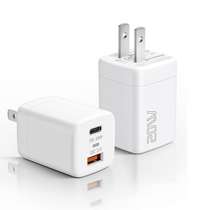 เครื่องชาร์จไฟ PD QC 3.0พอร์ตคู่ชนิด C ชนิด USB-A ผนังได้อย่างรวดเร็ว20วัตต์พร้อมที่ชาร์จไฟแบบยุโรปสำหรับใช้ในบ้านสำนักงาน - Product Image 1