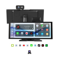 Nouvelle caméra embarquée double Wi-Fi double BT compatible YouTube 11,4 pouces CarPlay Android 13.0 1080p AI double enregistrement DVR