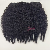 Faisceaux de cheveux bouclés bruts non traités à donneur unique Vendeur indien de cheveux humains en vrac afro crépus Fournisseur de cheveux birmans vietnamiens