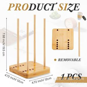 Wooden <b>Cup</b> Lid Storage Rack Square Desktop Organizer For Coffee Shop Bar Counter <b>Disposable</b> <b>Cups</b> - Product Image 4
