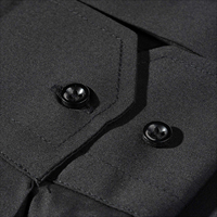 Chemise de clergé à manches longues en coton 100 % OEM, avec logo personnalisé et col à étiquette noire, pour hommes, ministres et prêtres – Vente en gros