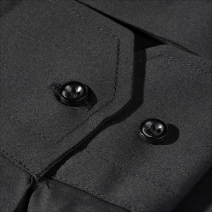 Chemise de clergé à manches longues en coton 100 % OEM, avec logo personnalisé et col à étiquette noire, pour hommes, ministres et prêtres – Vente en gros - Product Image 5