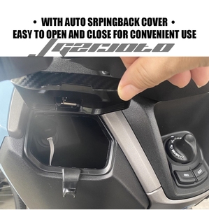 YAMAHA <span class=keywords><strong>nMax</strong></span> อุปกรณ์เสริมมอเตอร์ไซค์กล่องเก็บของด้านหน้ากล่องเครื่องมือฝาครอบตกแต่งกันฝุ่นฝาครอบกล่องถุงมือสำหรับ V3 - Product Image 3