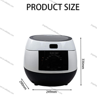 Autocuiseur Électrique Intelligent Numérique Tactile LCD 5L Spot Silver Crown avec Revêtement Antiadhésif et Boîtier en Plastique pour Hôtels et Foyers