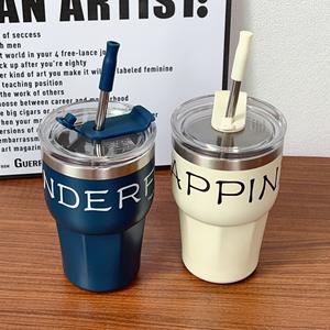 20OZ 600ML Nouvelle <span class=keywords><strong>tasse</strong></span> <span class=keywords><strong>à</strong></span> <span class=keywords><strong>café</strong></span> thermos en acier inoxydable <span class=keywords><strong>sur</strong></span> le bureau pour voiture avec paille en silicone - Product Image 6