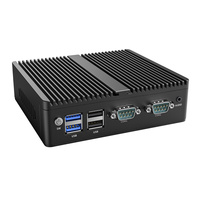 Mini PC Industrial Sin Ventilador, Económico, con Windows 10/11, Router Integrado, 2 Puertos LAN, X86, Celeron N2840/J1900/J4105/J6412/3215u