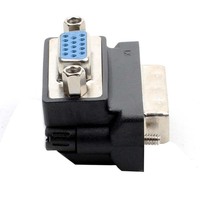 Adaptateur DVI vers VGA à angle droit de 90 degrés, coudé, DVI-I 24+5 mâle vers VGA femelle, convertisseur vidéo pour PC, HDTV, projecteur