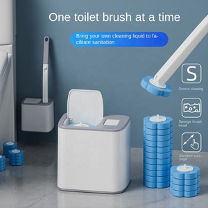 Kit Sistema Automatico per la Pulizia <span class=keywords><strong>del</strong></span> WC, Spazzola per la Pulizia <span class=keywords><strong>del</strong></span> <span class=keywords><strong>Bagno</strong></span> Usa e Getta con Coperchio Ribaltabile e Spugna per Mani - Product Image 2