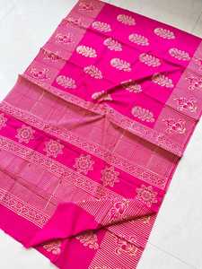 Ensemble de 3 pièces de matériel de robe imprimée en blocs de coton sur mesure Fabriqué à la main Kurta Dupatta et tissu inférieur. Idéal pour un usage personnel - Product Image 2