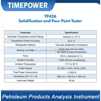 Appareil de test de pétrole pour la détermination du point de gel et du point de viscosité, testeur ASTM D2386 D97, testeur de point de gel à basse température