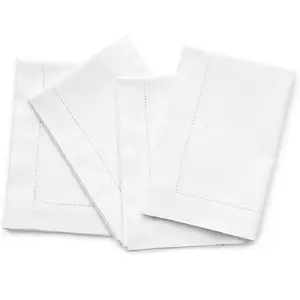 Cheap price drink 100 linen hemstitch wholesale napkins