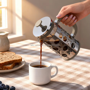 Coffret cafetière à piston 350 ml / 1000 ml pour la Saint-Valentin, avec tasses en verre rose – Cadeau romantique pour les couples - Product Image 4