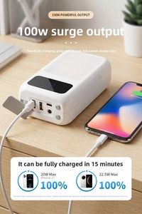 Batterie externe solaire personnalisée 24000 mAh LiFePO4, charge rapide 100W pour iPhone, lampe torche LED, urgence extérieure - Product Image 2