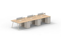 ATWOKA - Bureau de travail moderne de conception récente, poste de travail modulaire avec rangement, luxe pour le personnel