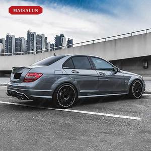 Kit de Carrocería de Alta Calidad para Benz Clase <span class=keywords><strong>C</strong></span> W204, Actualización al Estilo C63, Parachoques Delantero con Luces DRL, Parachoques Trasero y Faldones Laterales - Product Image 4