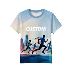 Custom Design Dry Fit Sublimation Marathon Runng T-shirt Men Promotion T Shirts