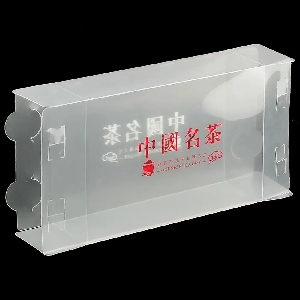 Boîte d'emballage en plastique transparent PVC PET PP safran médecine cadeau impression personnalisée